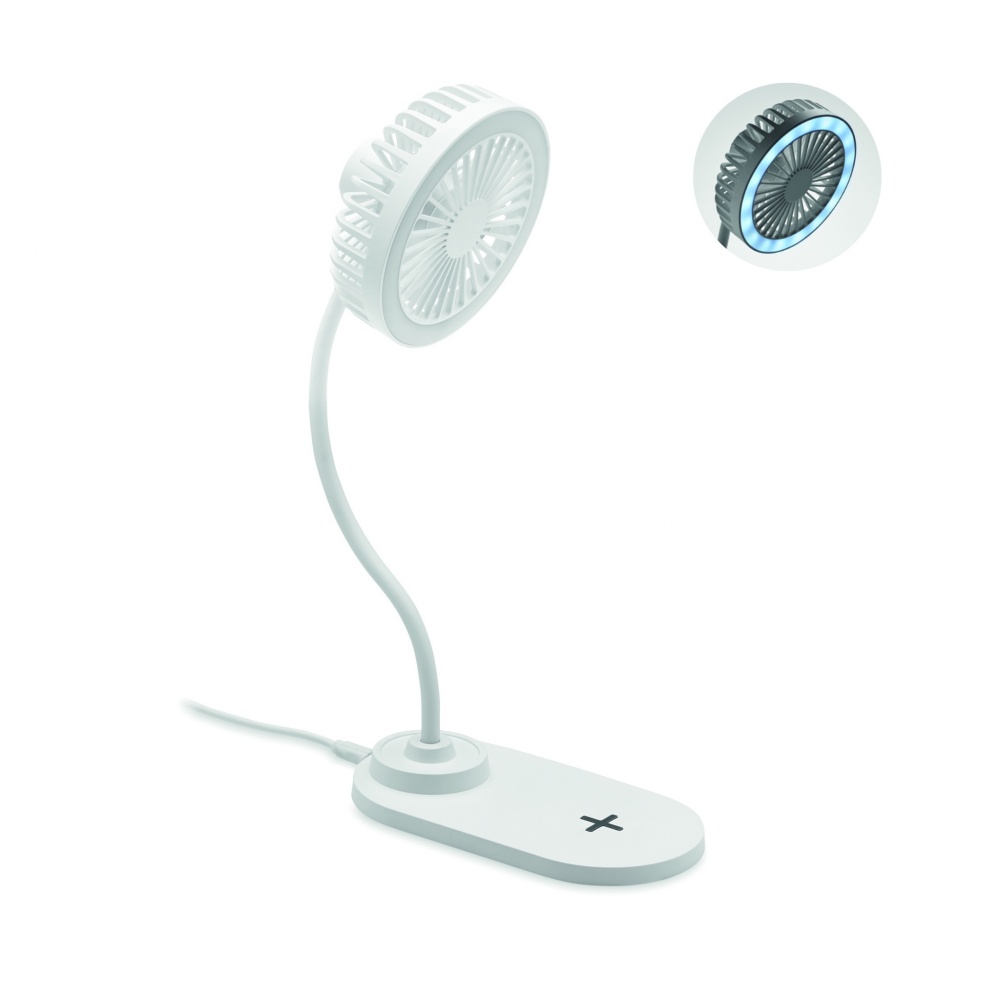 Logo trade promotional products picture of: Desktop charger fan with light