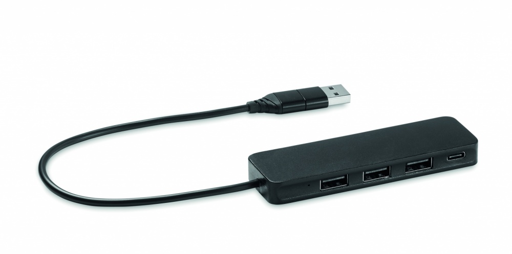 Logotrade business gift image of: USB-C 4 port USB hub