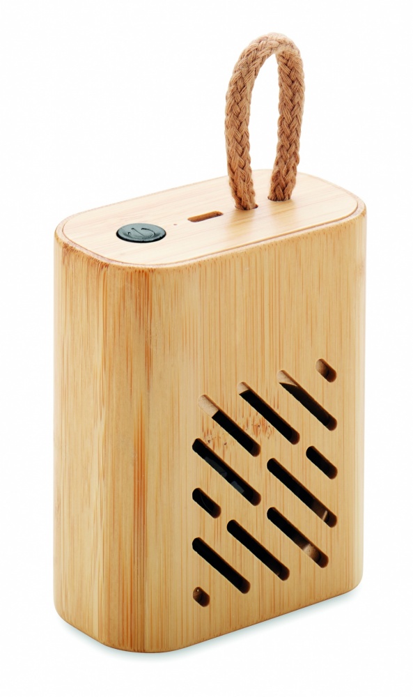 Logo trade advertising products picture of: 3W Bamboo wireless speaker