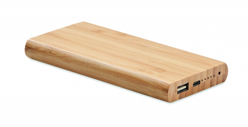 Logo trade promotional item photo of: 6000 mAh Bamboo power bank