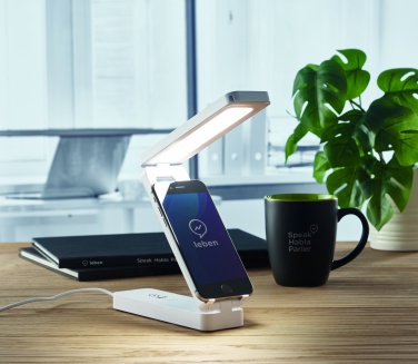 Logo trade promotional gifts picture of: Lamp and wireless charger 10W