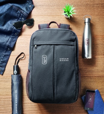 Logo trade promotional giveaways image of: Laptop backpack in canvas