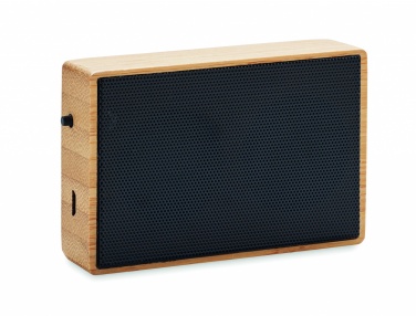 Logotrade promotional merchandise photo of: Solar bamboo wireless speaker