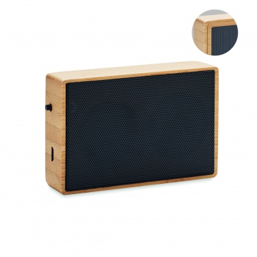 Logotrade corporate gifts photo of: Solar bamboo wireless speaker