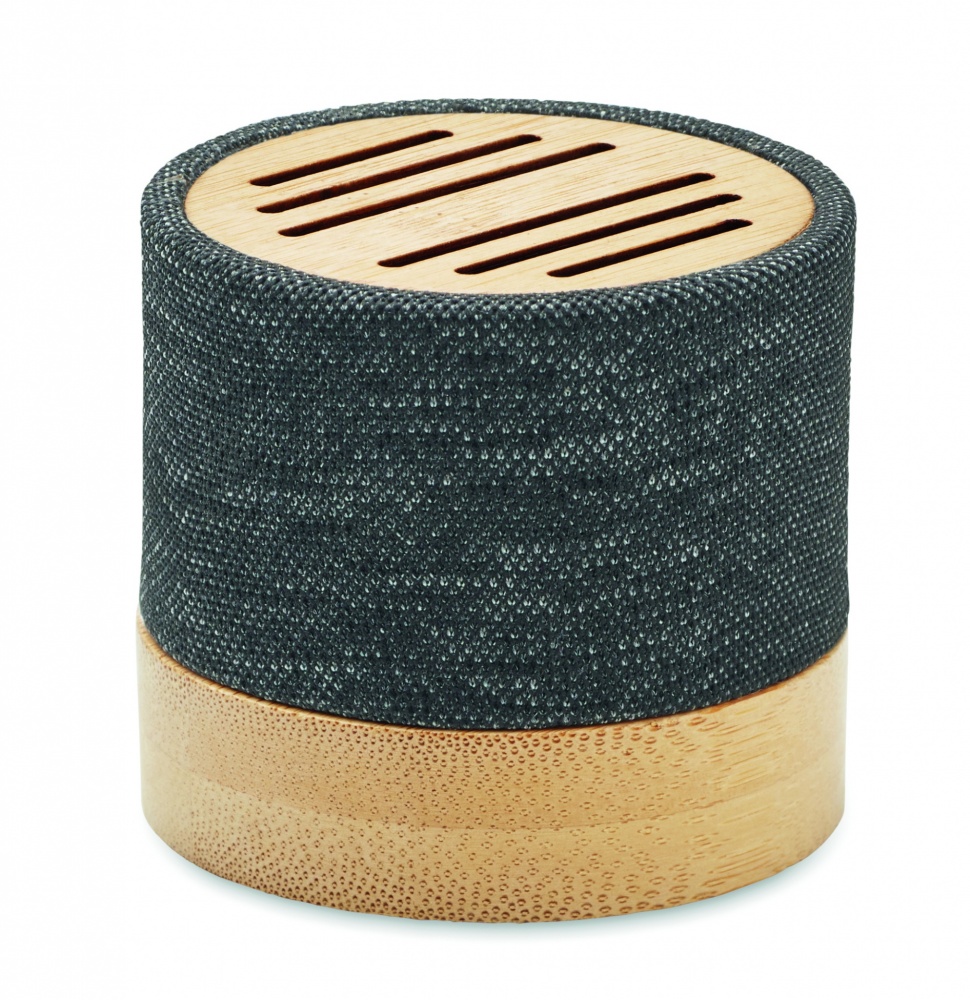 Logo trade promotional merchandise image of: Bamboo RPET wireless speaker