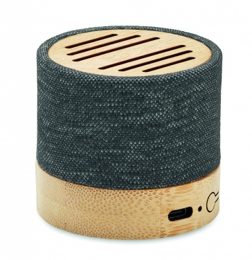 Logotrade promotional items photo of: Bamboo RPET wireless speaker