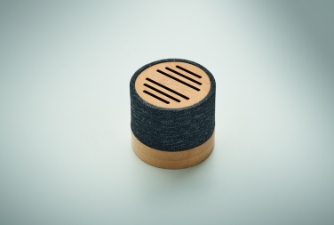 Logo trade advertising products image of: Bamboo RPET wireless speaker