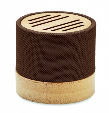 Logo trade promotional giveaways image of: Bamboo RPET wireless speaker