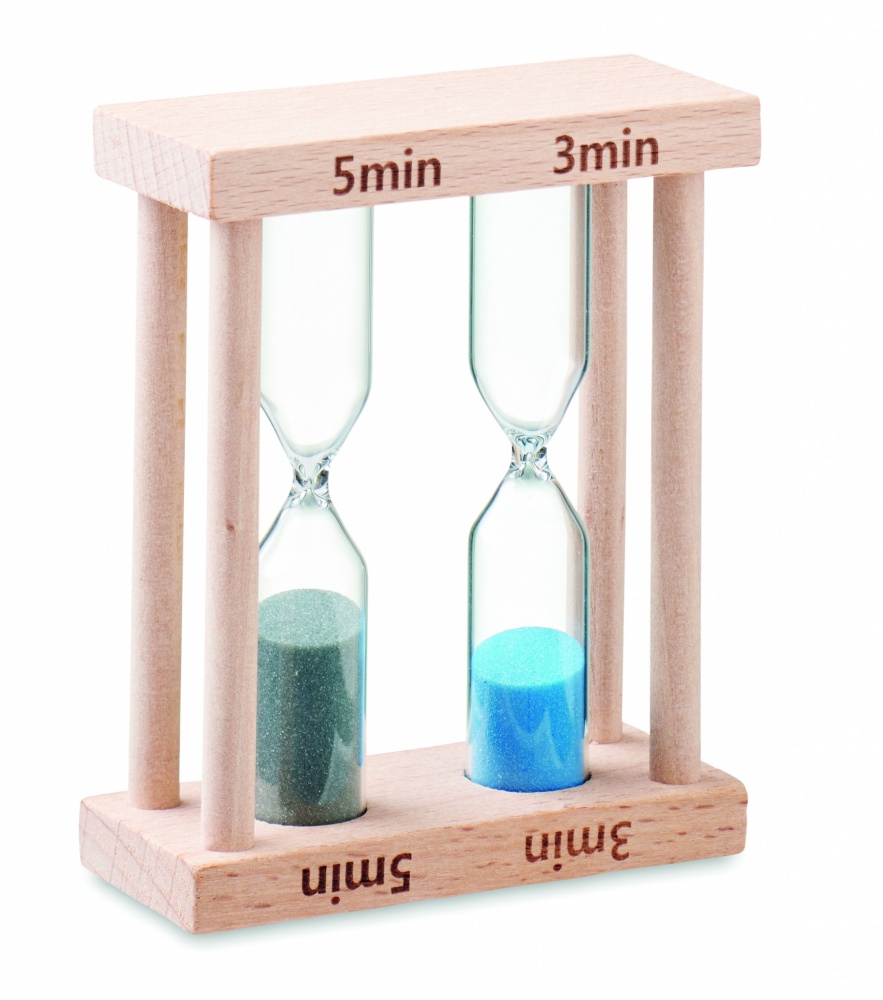 Logotrade corporate gifts photo of: Set of 2 wooden sand timers