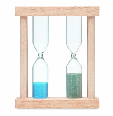 Logotrade promotional giveaway picture of: Set of 2 wooden sand timers