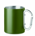 Double wall metal mug 300 ml, Dark Green