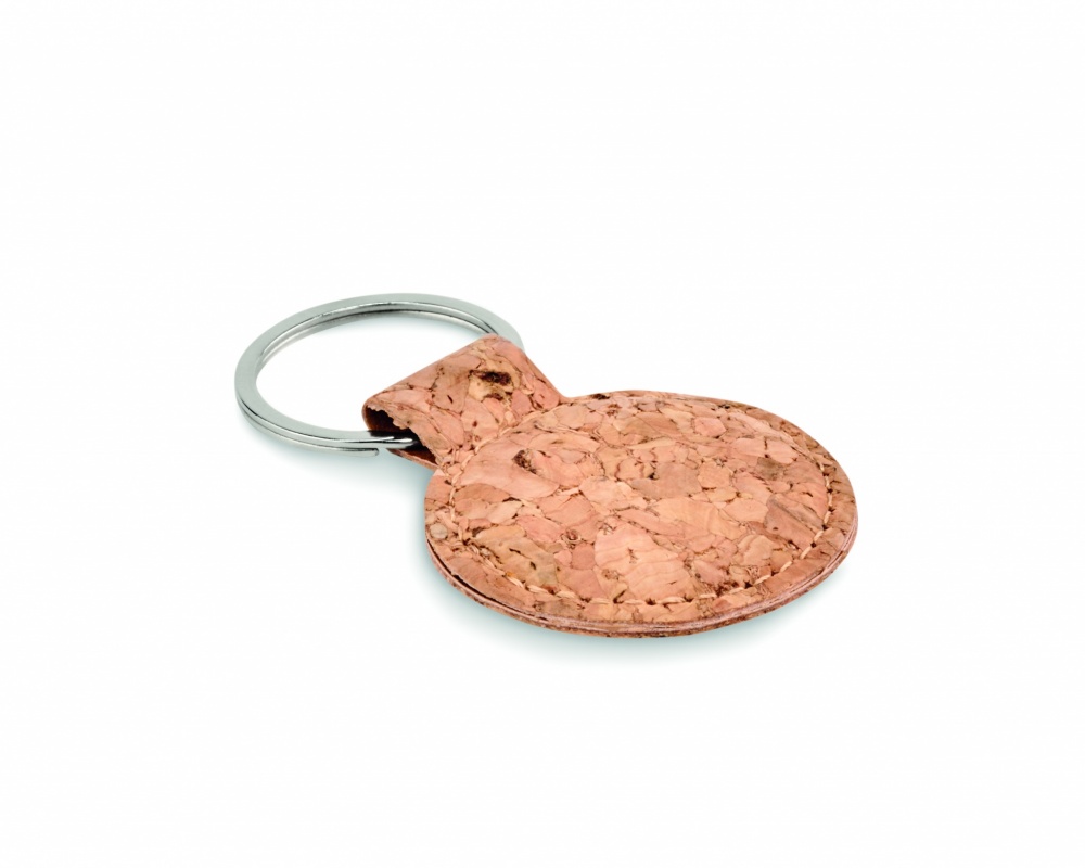 Logotrade promotional gift picture of: Round cork key ring Mikkeli