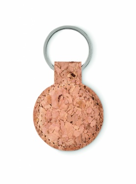 Logotrade promotional merchandise image of: Round cork key ring Mikkeli