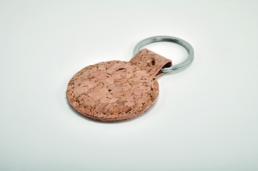 Logotrade promotional product picture of: Round cork key ring