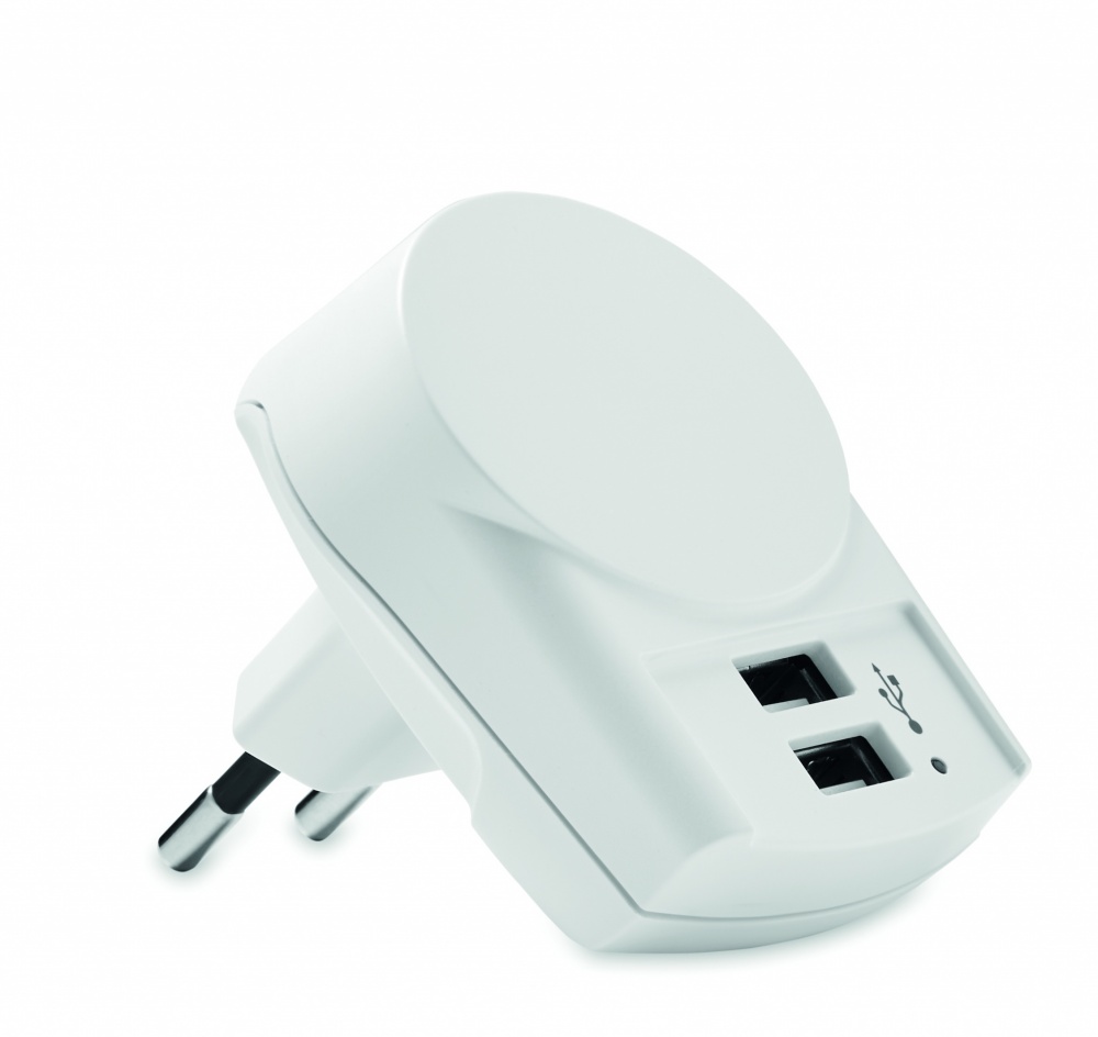 Logo trade promotional giveaways image of: Skross Euro USB Charger (2xA) 12W