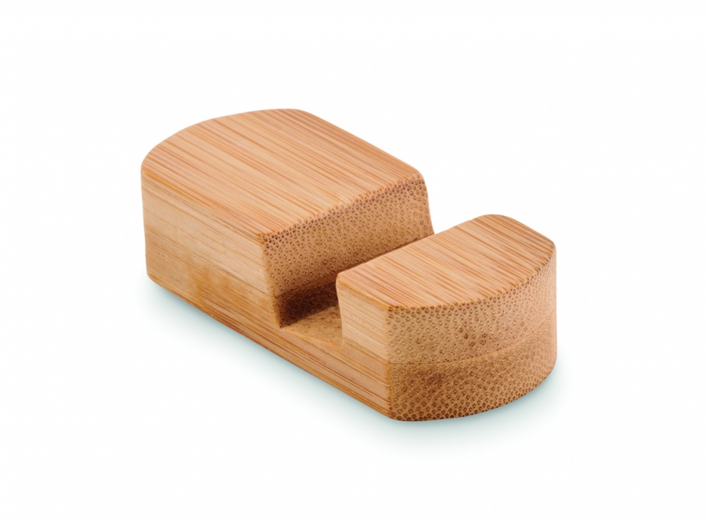 Logo trade corporate gifts picture of: Mini bamboo phone stand