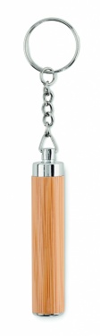 Logo trade promotional merchandise picture of: Mini bamboo torch with keyring