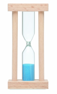 Logo trade promotional merchandise photo of: Wooden sand timer 3 minutes