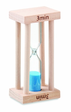 Logotrade promotional product image of: Wooden sand timer 3 minutes