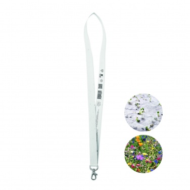 Logo trade promotional product photo of: Seed paper lanyard w/hook