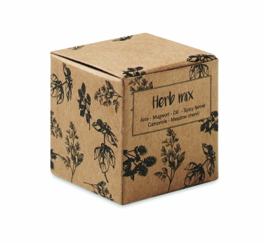 Logo trade promotional merchandise photo of: Herb seed bomb in carton box