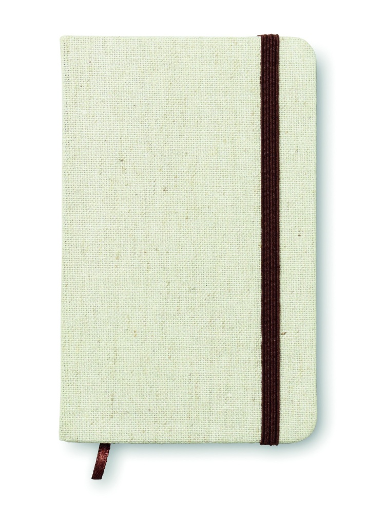 Logo trade promotional gifts picture of: A6 canvas notebook lined