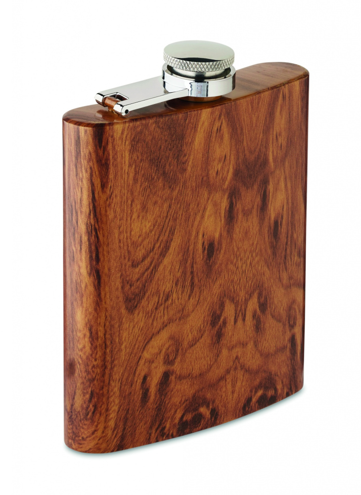 Logo trade business gifts image of: Slim hip flask 190 ml