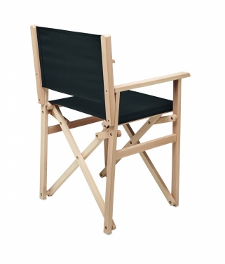 Logo trade promotional merchandise image of: Foldable wooden beach chair