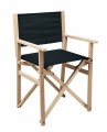 Foldable wooden beach chair, Black