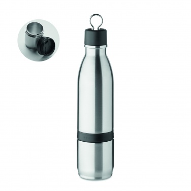 Logo trade advertising product photo of: 2 in 1 double wall bottle 500ml