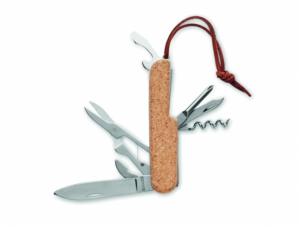 Logotrade business gift image of: Multi tool pocket knife cork