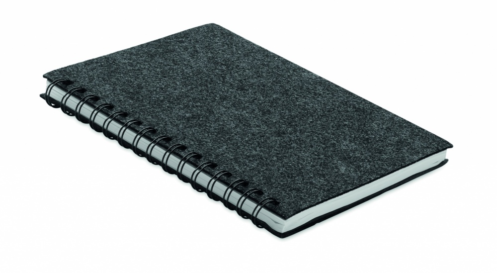 Logotrade corporate gift picture of: A5 RPET felt cover notebook