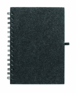 Logo trade promotional giveaway photo of: A5 RPET felt cover notebook