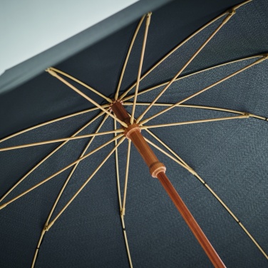 Logo trade promotional giveaway photo of: 23,5 inch RPET/bamboo umbrella