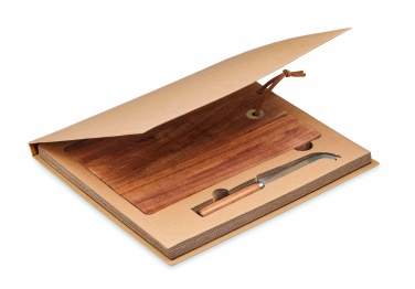 Logotrade promotional gift picture of: Acacia wood cheese board set Hannover