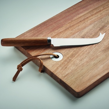 Logo trade promotional merchandise image of: Acacia wood cheese board set