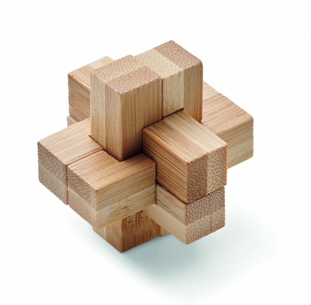 Logo trade promotional items picture of: Bamboo brain teaser puzzle