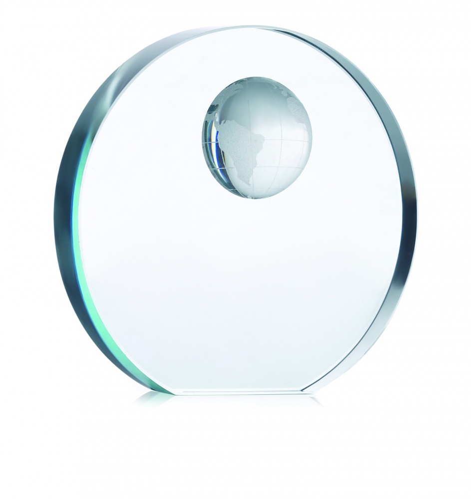 Logo trade promotional products picture of: Globe glass trophy