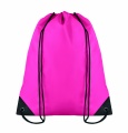 190T Polyester drawstring bag, Fuchsia