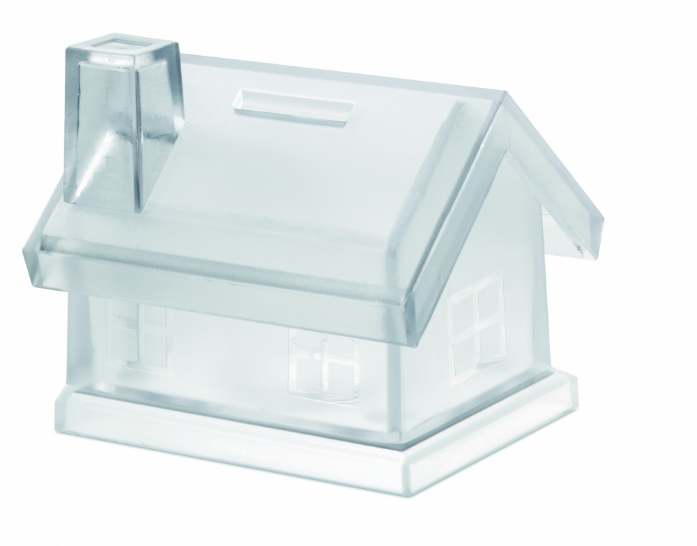 Logo trade promotional items picture of: Plastic house coin bank