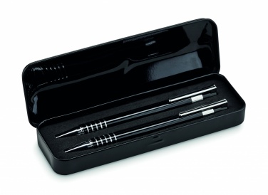 Logo trade promotional giveaway photo of: Ball pen set in metal box