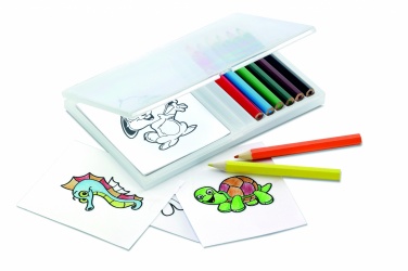 Logo trade promotional merchandise image of: Wooden pencil colouring set