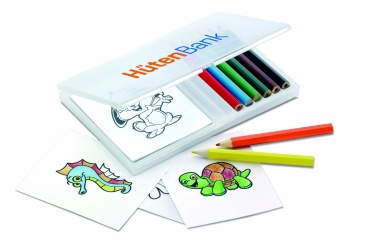 Logo trade advertising products image of: Wooden pencil colouring set