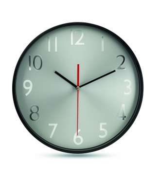 Logotrade promotional item picture of: Wall clock w silver background