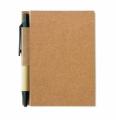 Recycled notebook with pen, Black