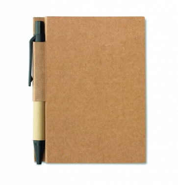 Logo trade advertising products image of: Recycled notebook with pen