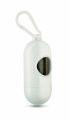 Container for pet bag w/ hook, White