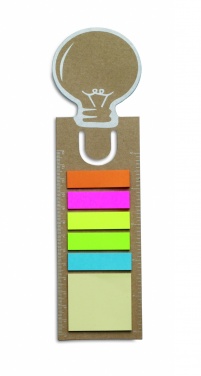 Logo trade business gifts image of: Bookmark with sticky memo pad