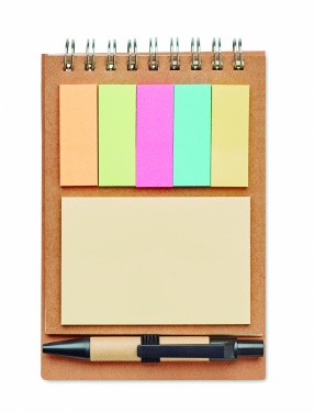 Logo trade promotional gifts image of: Notepad with pen and memo pad