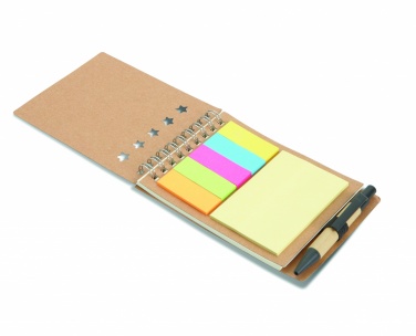 Logo trade promotional items image of: Notepad with pen and memo pad